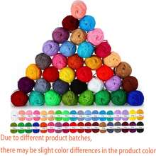 EDCUEBE7 4pcs/Approx. 200g Yarn. Mixed Color Handmade Crochet Yarn Set, Soft And Comfortable Knitting Yarn, Multi-Purpose Suitable For Crochet Wallets, Clothes, Carpets And Other Projects, Suitable For DIY Valentine's Day Gifts, Making Wallets, Handbags And Other Sewing Supplies (Random Packaging) - 4 50G - View 3