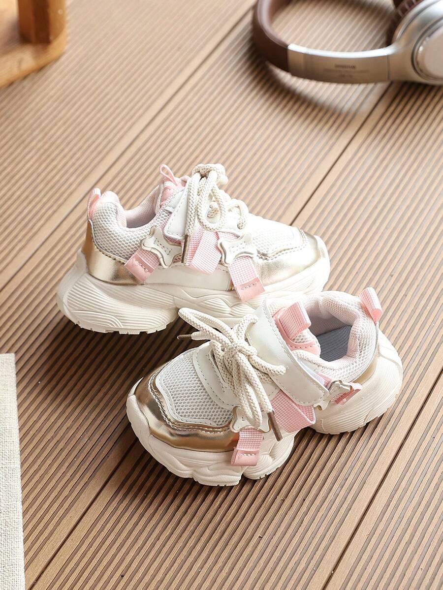 1 Pair New Boys' Sports Shoes, Spring/Autumn Baby Shoes, Children's Shoes With Soft Sole - Beige - View 1