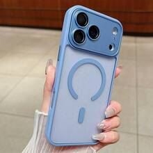 Matte Translucent Magnetic Phone Case Compatible With IPhone 16 Pro Max 17 Pro Max 18 Pro Max With Privacy Screen Protector, Full Camera Protection, Compatible With IPhone 18 17 16 16 E 15 14 Plus 13 12 Mini 11, Matte Translucent Phone Case - Far Peak Blue - View 9