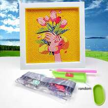 مجموعة مواد رسم الألماس DIY بموضوع باقة الزهور، أنماط متعددة لزهور التوليب، فن ملصقات الراين ستون، مجموعة حرفية فسيفساء يدوية للأطفال والبالغين، زينة سطح المكتب، ديكور جدار الغرفة، هدية عيد الميلاد وعيد الأم، تُباع بشكل فردي - متعدد الألوان - مشاهدة 10