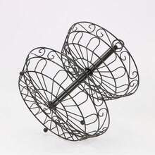 1pc Of Creative Double-Layer Fruit Basket, Large Capacity, Double-Layer Design, Can Hold Fruits, Snacks, Candies, Used In Living Room, Restaurant, Gathering, Party - Black - View 2