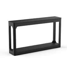 Curved 140cm Long Side Table With Storage, A Two-Tier Storage Table To Place Behind The Sofa, For The Area Behind The Sofa, The Entryway, The Hallway And The Corridor. Black - Black - View 10