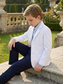Jaket Jas Formal Putih untuk Anak Laki-laki, Ukuran 6-14 - Putih - View 7