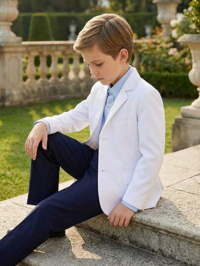 Boys' Formal White Suit Jacket, Size 6-14