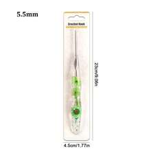 1pc Dried Flower Resin Transparent Crochet Hook, Exquisite Bubble Packaging, New Silver Needle Head, Comfortable Ergonomic Handmade Grip Design, Suitable For DIY Knitting Scarves, Sweaters And Other Handmade Projects - Crochet Needles - View 10