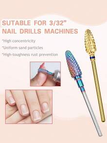 1 Peça Broca Profissional para Unhas, Cabeça de Aparar e Lixar Cutículas, Ferramenta de Remoção para Cuidados com os Pés, Adequada para Unhas de Gel Acrílico, Ferramenta de Cuidados com as Unhas - Multicolorido - Visão 6