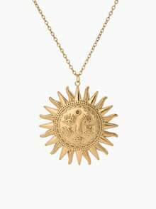 Vandermere Unique Exaggerated Heart, Sun, Face Design Pendant Necklace, Stainless Steel Jewelry Accessory - Necklace - View 6