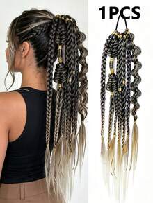 Trenzas de Burbuja Retorcidas de Colores Mixtos Hechas a Mano - Extensiones de Cabello Estilo Vacaciones para Mujeres, Versátiles para Todos los Tipos de Cabello 24 Pulgadas - Multicolor - Ver 14