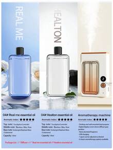 Value Gift Set! Wireless Portable Aromatherapy Diffuser With 7 Adjustable Settings, 6 Types Of 40ml Essential Oils For Easy Switching, USB-C Fast Charging + Digital Display Screen, Long-Lasting Fragrance All Day - D8K - View 12