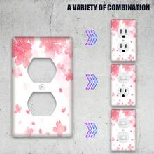 1pc 1Gang/2Gang Cherry Light Switch Covers Wall Plate Decorative Switchcover Electrical Switchplate Country Bathroom Decor - Single Toggle 11cm*7.5cm - View 7