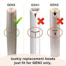 Replacement Heads 3 For Flawless Facial Hair Remover Gen 3, Double Ring Replacement Blades For Flawless Gen 3 Device - View 2