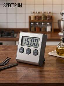 Stainless Steel Kitchen Timer With Magnetic Stand - Multifunctional, Battery Powered (AAA), Ideal For Cooking And Restaurants, Batteries Not Included - one size fits all - View 1