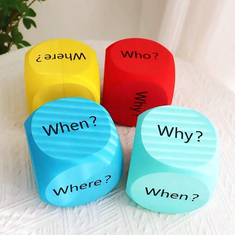 1pc/Set Question Word Dice Teaching Tool, Teacher Classroom Questioning, Interactive Entertainment, Reading Comprehension Prop, Large Dice, EVA Material