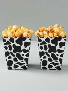 10 piezas Cajas de palomitas de maíz de papel con estampado de vaca, palomitas de maíz desechables con tema de vaca, contenedores de comida de papel, cajas de bandeja de aperitivos con tema de animales de granja para fiesta de primer cumpleaños, baby shower, revelación de género, decoraciones de fiesta de vaca, baby shower, cajas de regalo de fiesta de vaca, embalaje de regalo, suministros de fiesta de vaca, bolsas de regalo de fiesta de vaca - Vaca - Ver 8