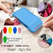 Magnetic Sewing Ruler With Scale And Seam Ripper, 3rd Generation Multi-Function Sewing Tool Set, Flat Magnetic Edge Guide With Ribbed Binding Fixation, Suitable For Straight Stitching, Includes 5 Sewing Threaders (Random Color), For Quilting, Garment Making And DIY Crafts - Three-in-one Regulations - View 14