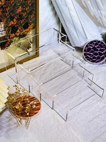 Acrylic Display Stand, Acrylic Display Lift Platform, Transparent Display Rack, Suitable For Shelves, Desserts, Cupcakes, Candies, Foods, Desktop Collectibles, Product Display, Figurines And Jewelry Display Cabinets, Drawer Storage Boxes - Multicolor - View 8