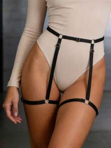 1pc Women's Sexy Lingerie With Adjustable Elastic Decorative Shoulder Straps, Holiday And Daily Wear Accessory - Multicolor - View 1