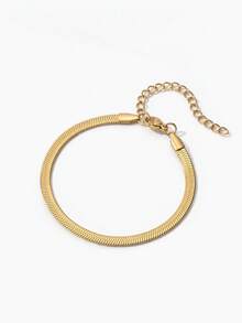 Vandermere 4pcs/Set Stainless Steel Simple Hip Hop Punk Style Chain Bracelet, Unisex, Suitable For Wearing At Music Festivals - Bracelet Set - View 8