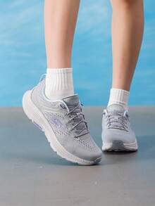 Skechers Women's Running Shoes GO RUN CONSISTENT 2.0 Lightweight Comfortable Sports Running Shoes 128638-GYBL - Grey - View 2