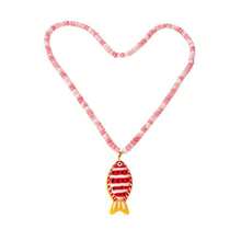 Women's Fashion Bohemian Style Resin Fish & Natural Stone Bead Necklace Accessory, Beach Party Jewelry Gift - Stone Pendant Necklace - View 6
