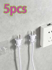 免鑽孔插頭掛鉤黏貼式插座固定器,適用於家用電器、充電頭與電源線,廚房小工具 - 均碼 - 查看 16