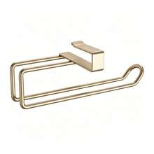 1pc Luxury Gold/Black/Silver Clip-On Paper Towel Holder, No-Drill Installation Kitchen Cabinet Hanging Paper Roll Rack, Modern Metal Under-Cabinet Paper Towel Storage Rack, Suitable For Kitchen Countertop - View 11