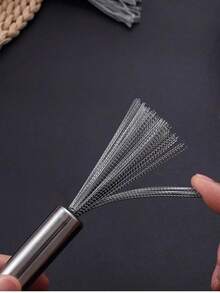 1pc Multi-Function Long Handle Cleaning Brush, No Power Required, Suitable For Living Room, Bedroom, Bathroom, Kitchen, Furniture, Medium-Intensity Handle Brush - A - View 4