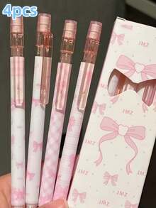 1支/4支/8支 櫻桃可擦拭自動鉛筆（4支/盒）隨機顏色與款式，0.5mm 2B 學生鉛筆，無需削鉛筆，可替換筆芯，書寫順滑，內建橡皮擦，學生考試鉛筆，適合素描與繪圖，專業藝術創作鉛筆，開學用品，學校用品 - 隨機 - 查看 7