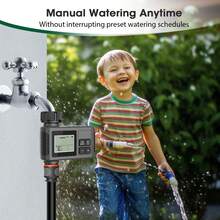 Programmable Smart Garden Hose Watering Timer With Drip Irrigation System And Rain Delay - A - View 4
