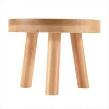 Wooden Plant Stand Flower Pot Base Holder Stool High Stool Balcony Succulent Round Flower Shelf For Indoor Outdoor - View 3