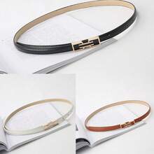 1pc Women's Fashion Personalized Buckle Belt, Korean Versatile Decorative Belt For Jeans, Trousers, Casual Wear - A - View 13