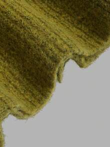 Nicenter Women's Fall‑Winter Cozy Wool Blend Ribbed Knit Crew Neck Button Front Relaxed Cropped Cardigan Sweater Tops Fall‑Winter Clothes For Women - Army Green - View 5