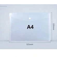 10/20Pcs Thickened Transparent Plastic Snap Button File Folder, Waterproof Reusable A4/A5 Document Envelope Bags, Back To School Stationery For Student Teacher Office Worker Lawyer Home Library Business Use - Transparent - View 11