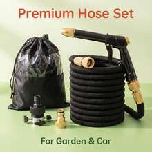 7pcs High Pressure Water Hose & Garden Sprinkler Set, Suitable For Europe And America - A - View 3