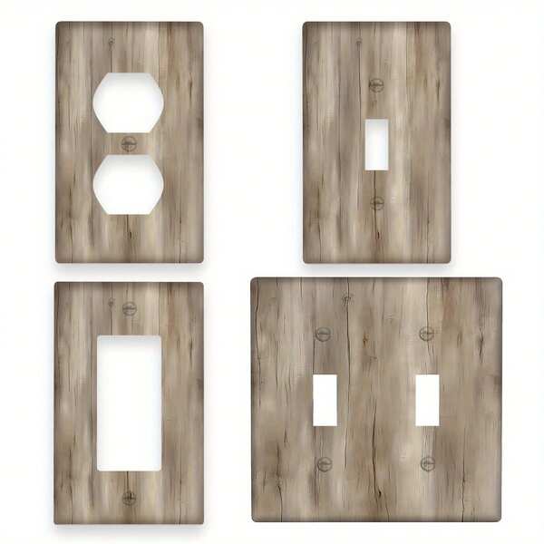 1pc 1Gang/2Gang Vintage Light Switch Cover  Decorative Wall Plate Indoor Outdoor Kitchen Home Bathroom Decor, Use Without Electricity