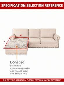 1pc Printed Milk Silk Sofa Cushion Cover, High Elasticity Removable Washable All-Season Sofa Slipcover, Suitable For Kitchen, Living Room, Bedroom, Balcony Garden And Multiple Occasions, Single Piece Sold Not Set Sofa Cushion Protector - Multicolor - View 20