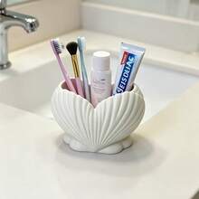 Heart-Shaped Shell Design Bathroom Storage Rack, Art Studio Pen Holder, Bathroom Storage Accessories, Makeup Brush Holder - A - View 7