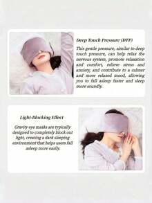 1pc Sleep Eye Mask,Gravity Eye Shade Light Blocking Adjustable Eye Cover,Deep Sleep Aid For Students Office Workers TravelersSleep Relax Accessory - Multicolor - View 8