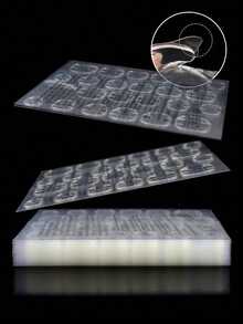 288pcs(12 Sheets) Waterproof Breathable Double-Sided Adhesive Tape Gel - Clear - View 7
