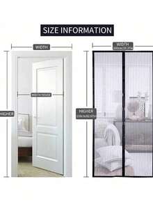 Magnetic Screen Door, Magnetic Closing - Blocks Insects And Lets Cool Air In, Durable Mesh - Suitable For Pets And Children, Fits Front Door And Sliding Door - Multicolor - View 5