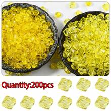 200-300顆 6/8mm 彩色透明雙尖塑膠散珠，DIY珠寶製作配件，適用於項鍊與手鍊 - 塑膠 - 查看 21