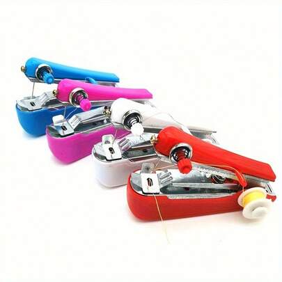1pc Mini Manual Portable Sewing Machine, Multi-Function Handheld Sewing Machine, Suitable For Home And Travel Use, Student Hand Sewing Machine, Small Sewing Machine, Lightweight Sewing Tool, Quick Repair, Sewing Machine Accessories, Fast Sewing, Easy Mending, Home Essential, Travel Emergency, DIY Handmade, Simple Operation