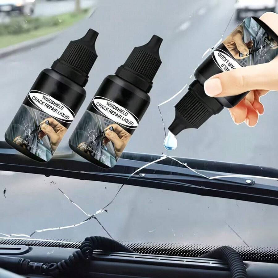 Car Windshield Repair Liquid, Auto Glass Crack Repair Agent & Cleaner, Helps Restore Clear Vision And Remove Glass Dirt, Easy Windshield Care Tool For Drivers, Daily Commute, Road Trips, Back To School & Friendship Day Gifts