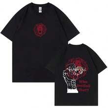 Anime The Seven Deadly Sins: The Sin Of The Lion Of Pride Escanor Merch T-Shirts For Men And Women Manga Harajuku Oversized T-Shirt Streetwear - Black - View 2