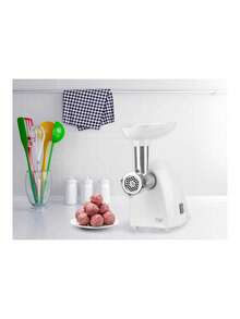 Adler Meat Grinder, Meat Mincer, Sausage Maker, Meat Mincing Machine - Reverse Function, 3 Sieves 3/5/7mm, Sausage Stuffer Attachment, 350W (Max 1500W), Pusher & Tray Included, White/Silver - EU E Type Plug(220-240V) - View 6