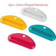 1/4 Manual Multi-Function Toothpaste Squeezer, Universal Tube Holder Clip, Can Squeeze Toothpaste, Facial Cleanser, Skincare Products, Bathroom Sink Storage Organizer Small Item, Convenient Home/Dormitory Toiletries Accessory - Multicolor - View 12