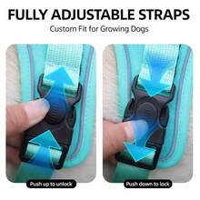 1 Peça Colete para Cachorro com Estojo Protetor AirTag, Suporte Oculto Integrado para AirTag, Colete Ajustável Reflexivo, Adequado para Cães de Pequeno a Grande Porte, Não Inclui Rastreador AirTag ou Guia - Multicolorido - Visão 5