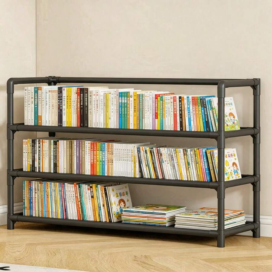 3-Tier/5-Tier Metal Standing Storage Rack, Easy Assembly, Home Entryway Shoe Rack, Bedroom Bookshelf, Living Room Multi-Function Storage Shelf, Dormitory Multi-Layer Organizer - Multicolor - View 1