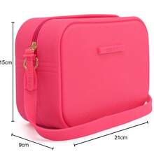 Kit Bolsa + Carteira de Pulso Emborrachada Feminina Tiracolo Transversal Crossbody - Kit Pink Smaller - Visão 5