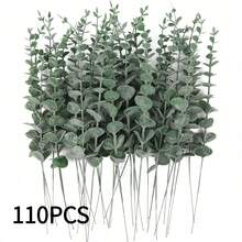 Mixed Artificial Eucalyptus Leaf Branches To Simulate Green Plants, Suitable For Home Decoration, Made Of Plastic Material, Can Be Used To Create Long-Lasting Wedding Bouquets, Romantic Table Decorations, Birthday And Graduation Ceremony Scenes - Multicolor - View 12